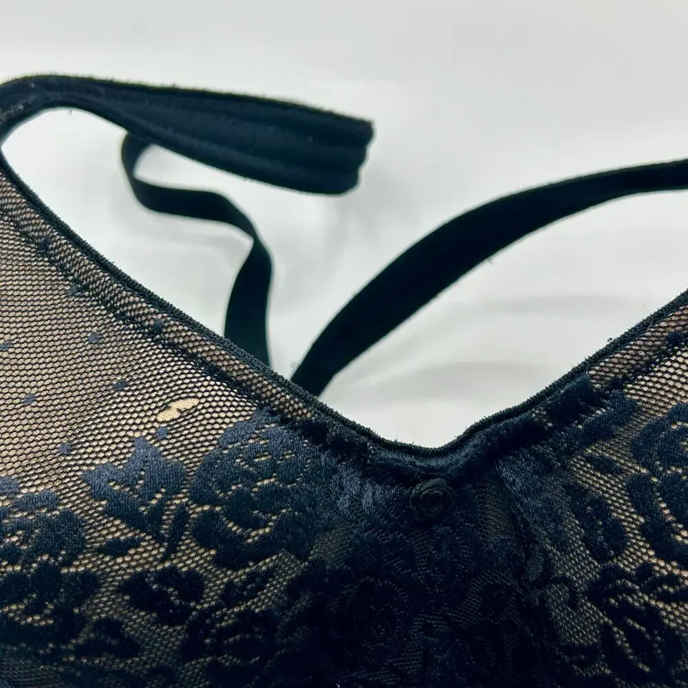 Soma Stunning Support Balconette Bra 38D‎ Black Lace Underwire - Picture 9 of 16